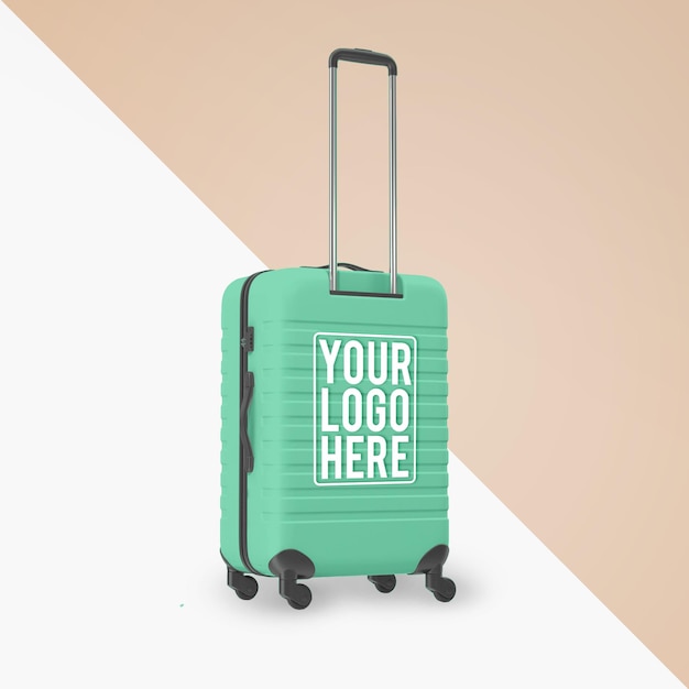 Hardside travel luggage suitcase mockup Luggage mockup design