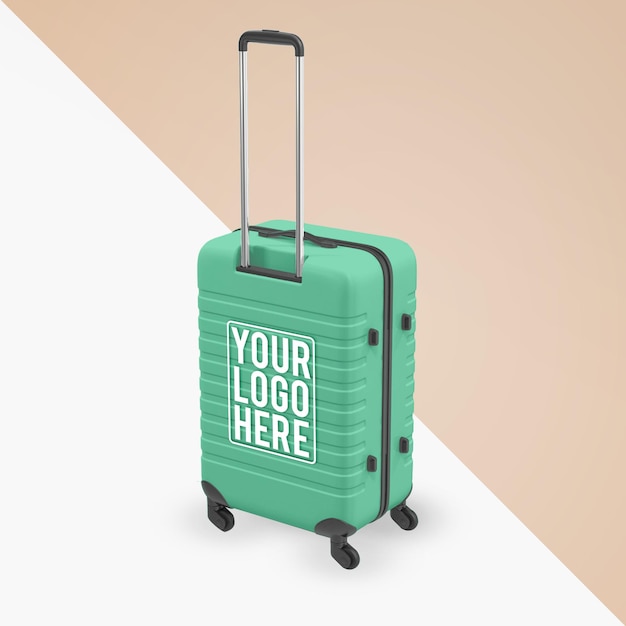 Hardside travel luggage suitcase mockup Luggage mockup design