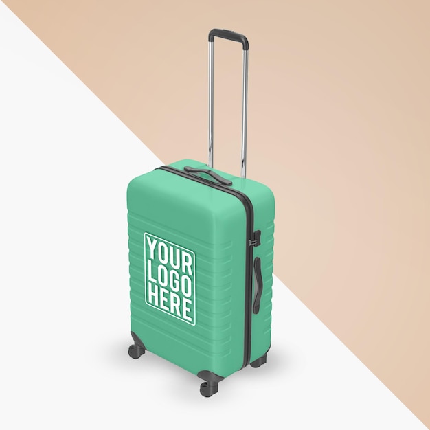 Hardside travel luggage suitcase mockup Luggage mockup design