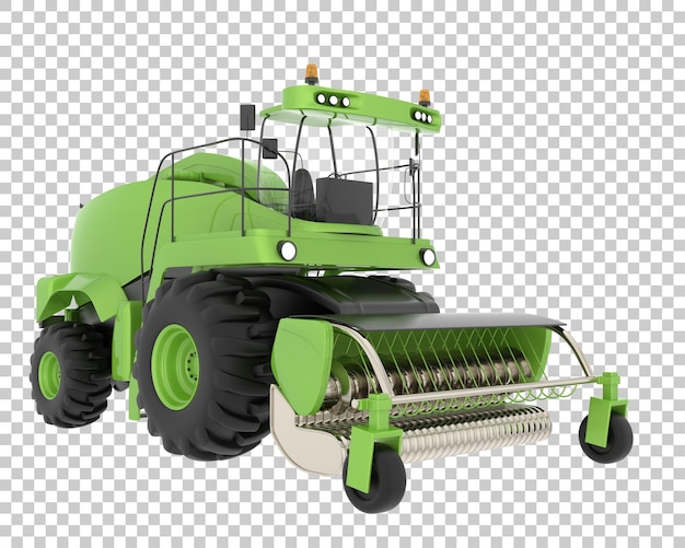 Harvester on transparent background 3d rendering illustration