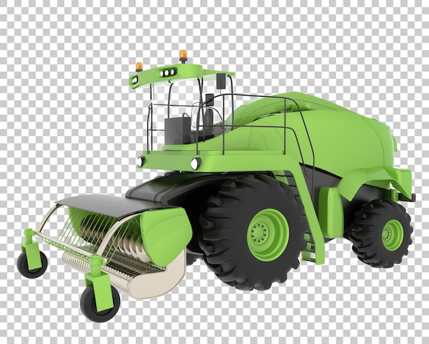 Harvester on transparent background 3d rendering illustration