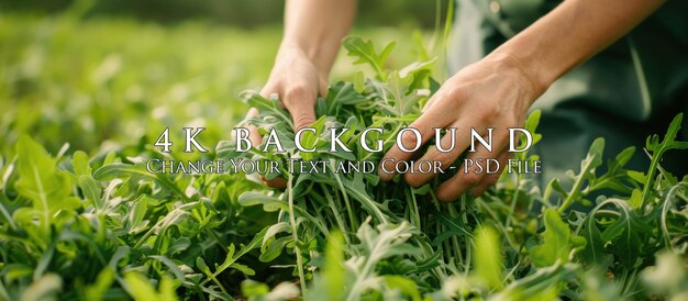 Harvesting Fresh Arugula