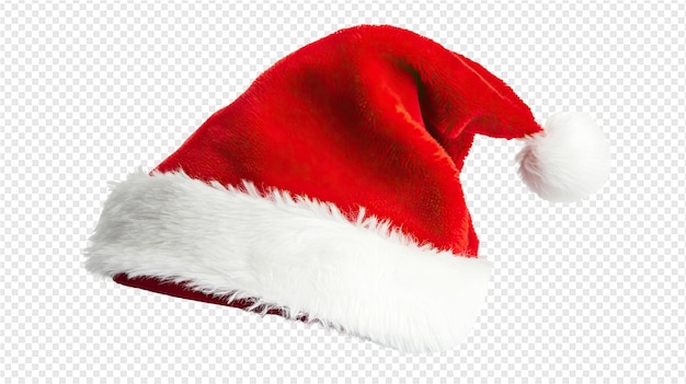 a hat that says the word santa on it