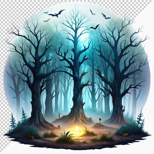 PSD haunted forest