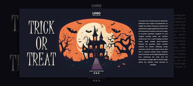 Haunted Mansion Banner PSD