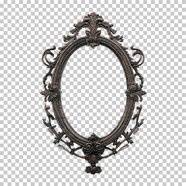 PSD haunted mirror isolated on transparent