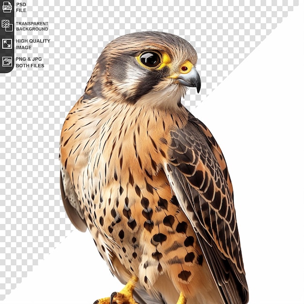 PSD hawk isolate on transparency background