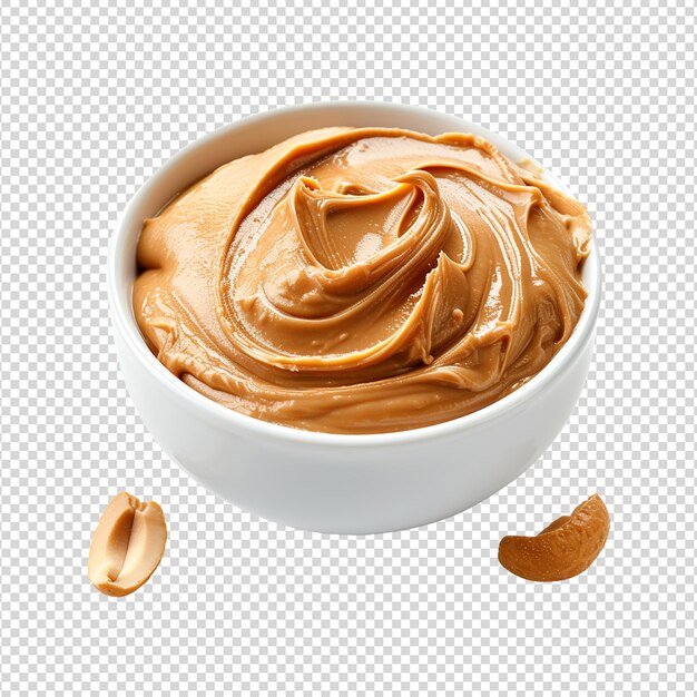 PSD hazelnut cream isolated on white background