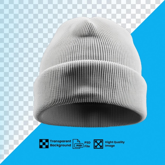 PSD hd quality 3d white beanie