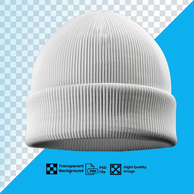 PSD hd quality 3d white beanie