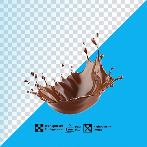 PSD hd quality chocolate splash transparent image