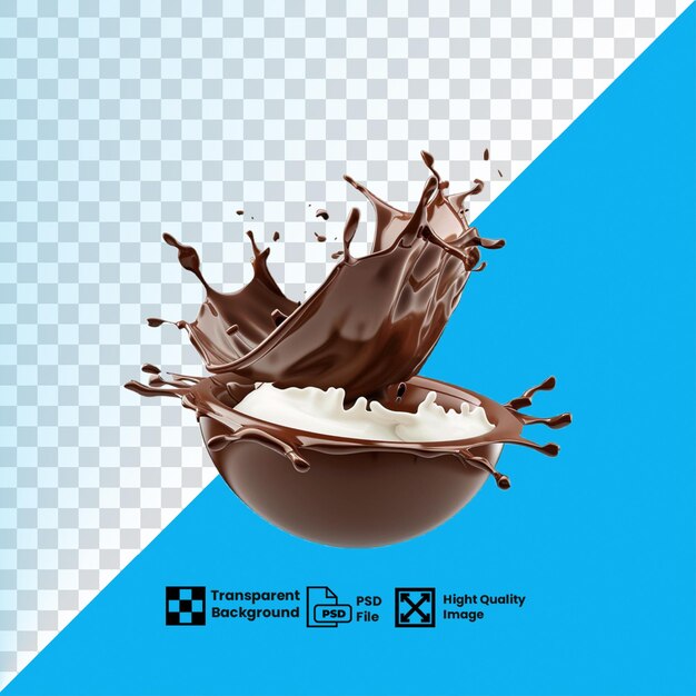 PSD hd quality chocolate splash transparent image