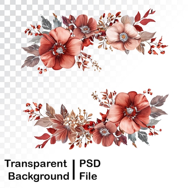 HD quality transparent floral images