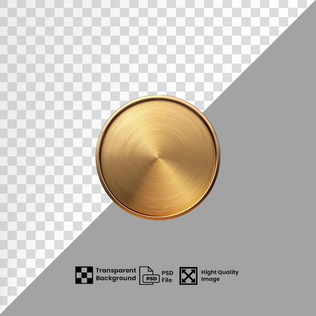 HD quality transparent gold circular badge image