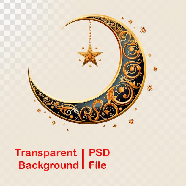 PSD hd quality transparent star moon images