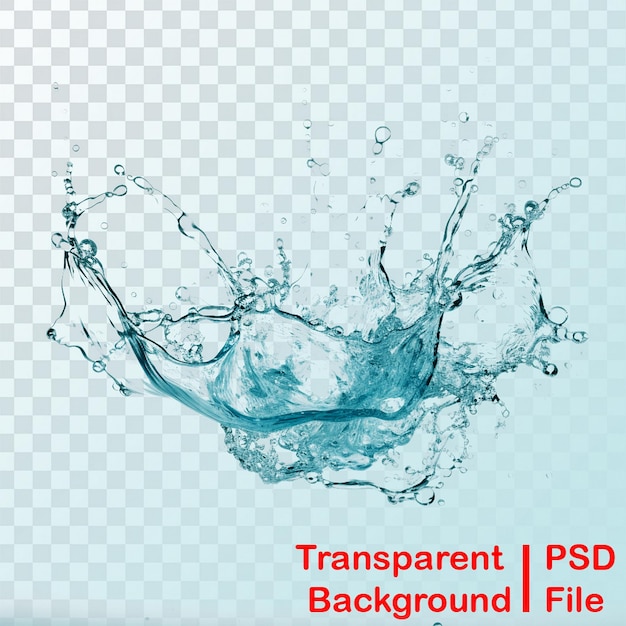 HD quality transparent water splash image