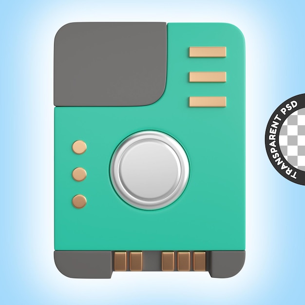 HDD 3D Illustration Icon