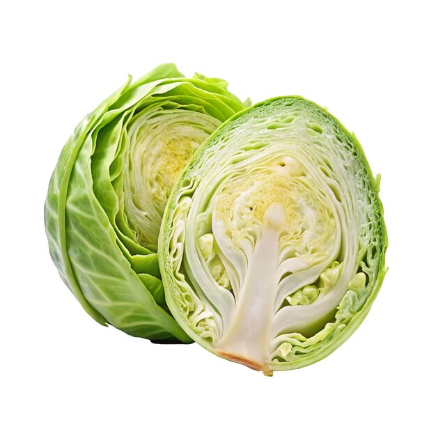 a head of lettuce with a white background