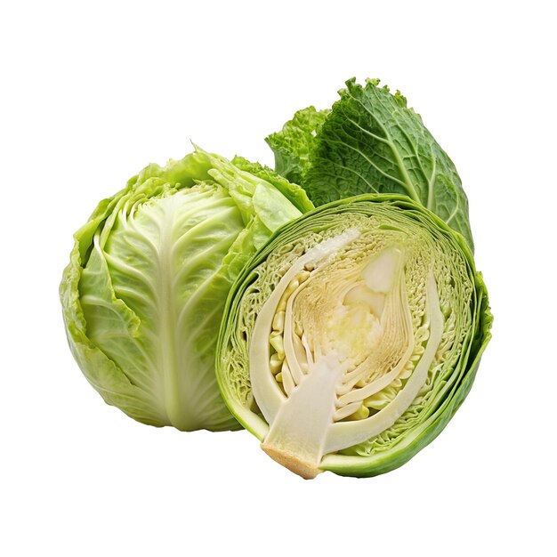 a head of lettuce with a white background