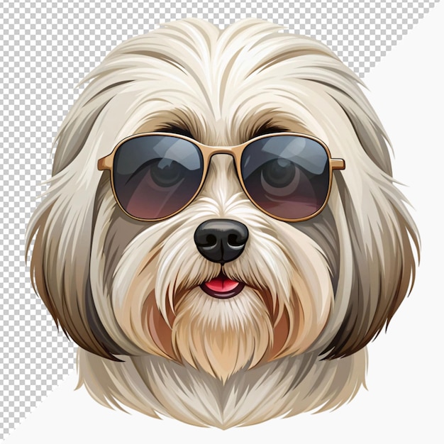 PSD head lhasa apso wearing sunglasses