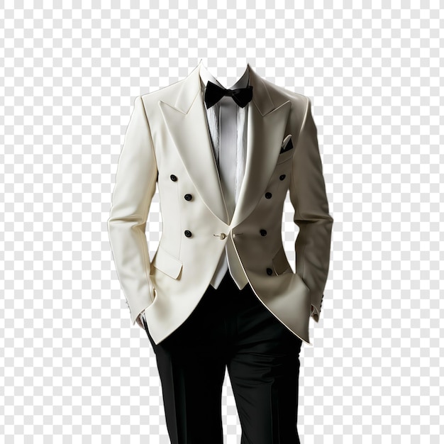 PSD headless businessman blazer suit formal png on transparent background