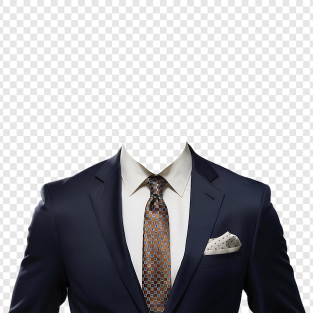 PSD headless businessman blazer suit formal png on transparent background