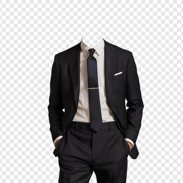 PSD headless businessman blazer suit formal png on transparent background