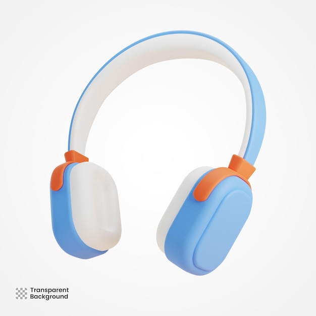 headphone 3d cartoon illustration