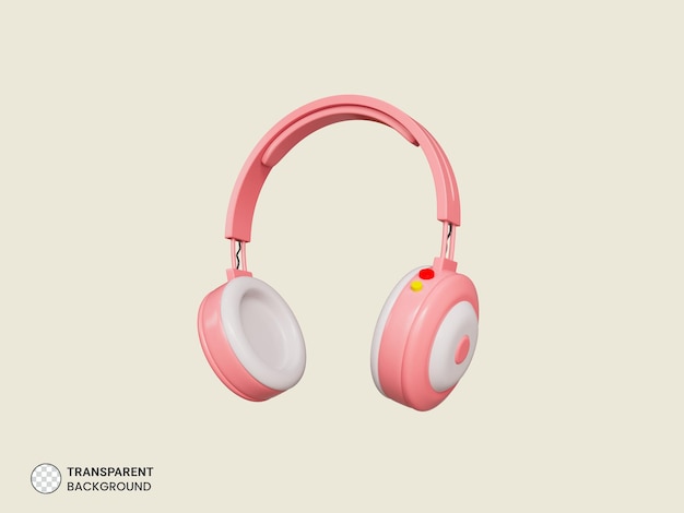 Headphone headset icon Isolated 3d render illustration