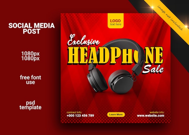 headphone product sale instagram social media post