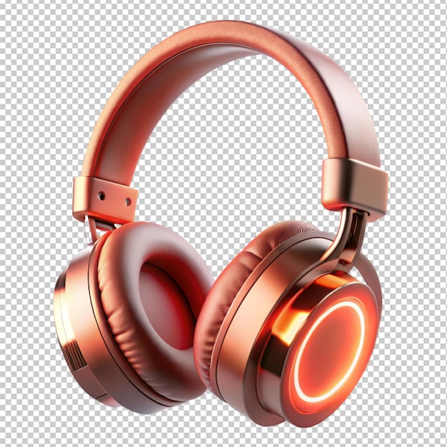 Headphone on transparent background