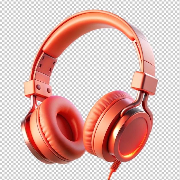 Headphone on transparent background