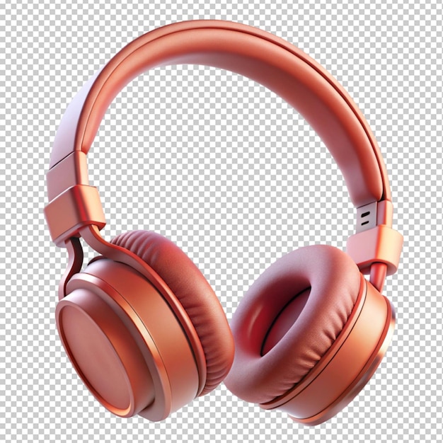 Headphone on transparent background