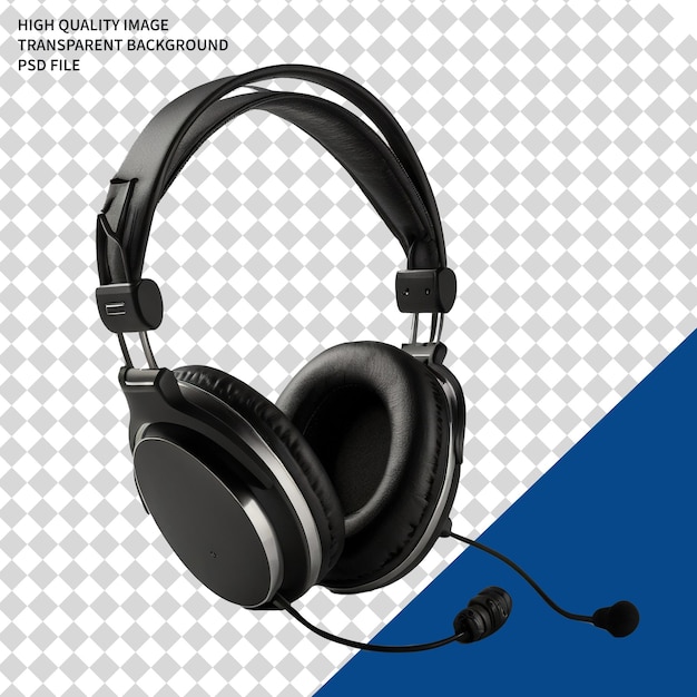 headphones design PSD png transparent background