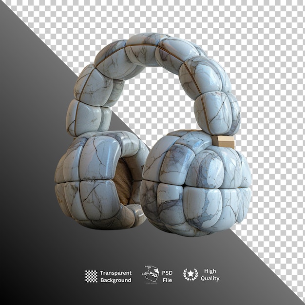 PSD headphones isolated on transparent background