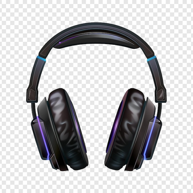 Headphones isolated on transparent background