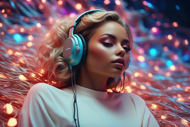 headphones with dynamic electric waves