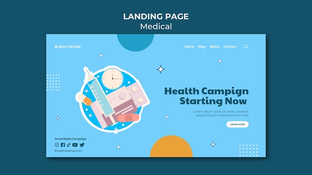 Health campaign landing page template