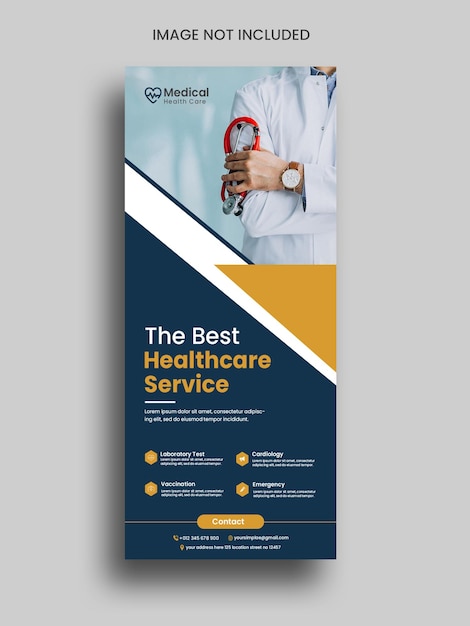 Health care medical roll up banner template