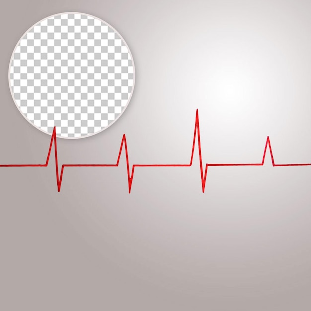 PSD health medical heartbeat pulse on transparent background