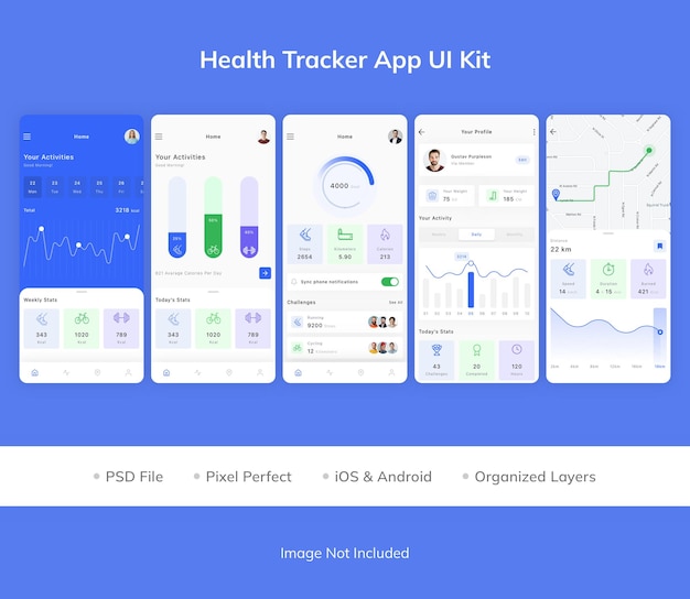 Health Tracker App UI Kit