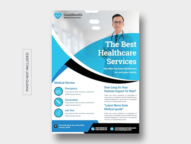 Healthcare and medical flyer template