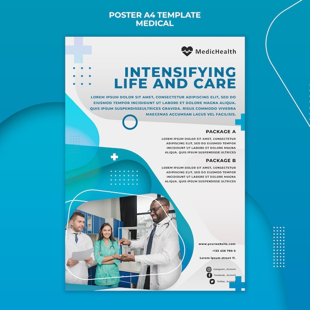 PSD healthcare poster template