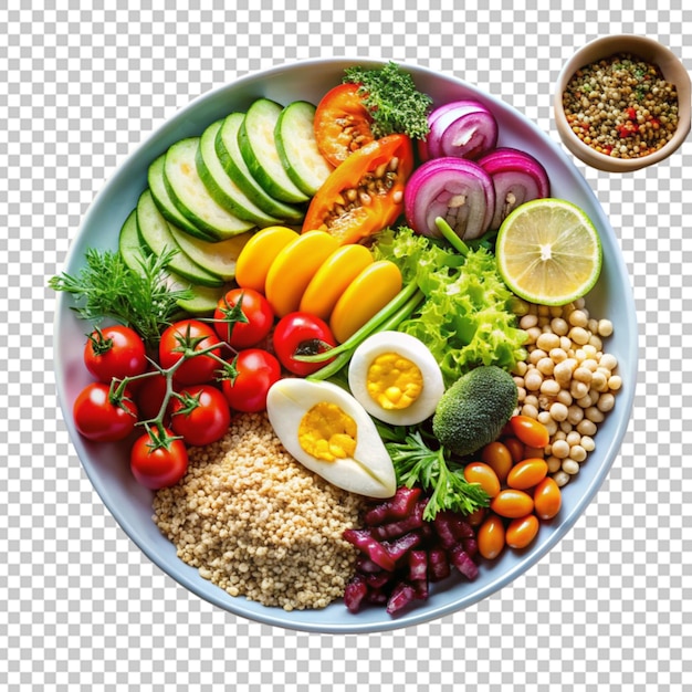 PSD healthy food in bowl on transparent background