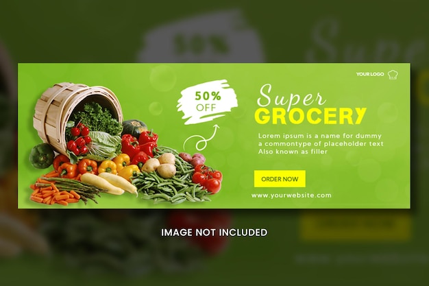 PSD healthy food facebook cover design