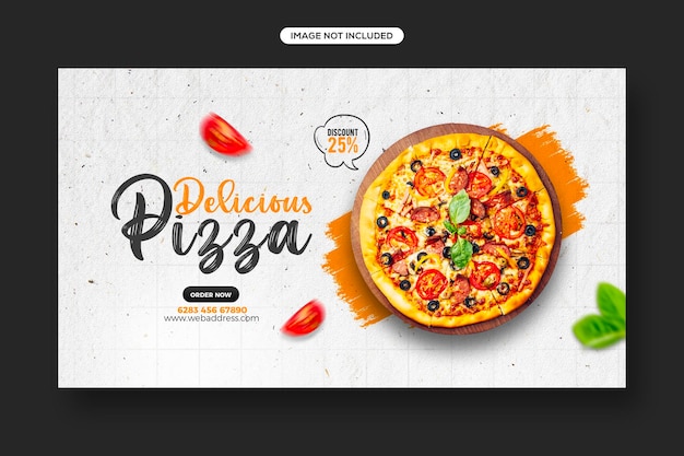 Healthy food promotion social media post and web banner template design