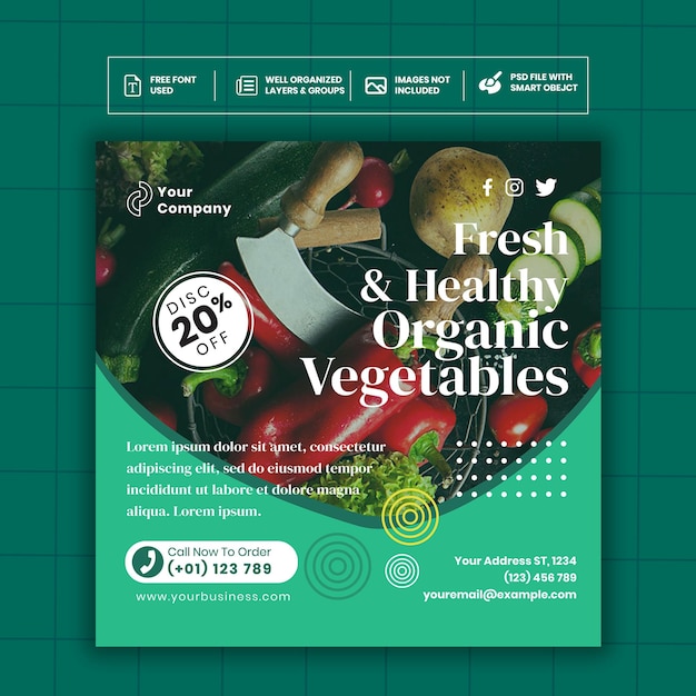 Healthy Food Social Media Template