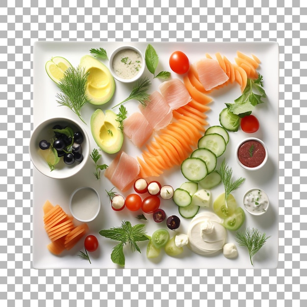 Healthy food on transparent background