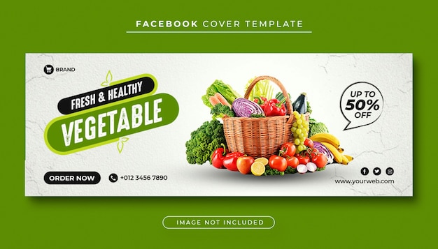 Healthy food vegetable Facebook cover