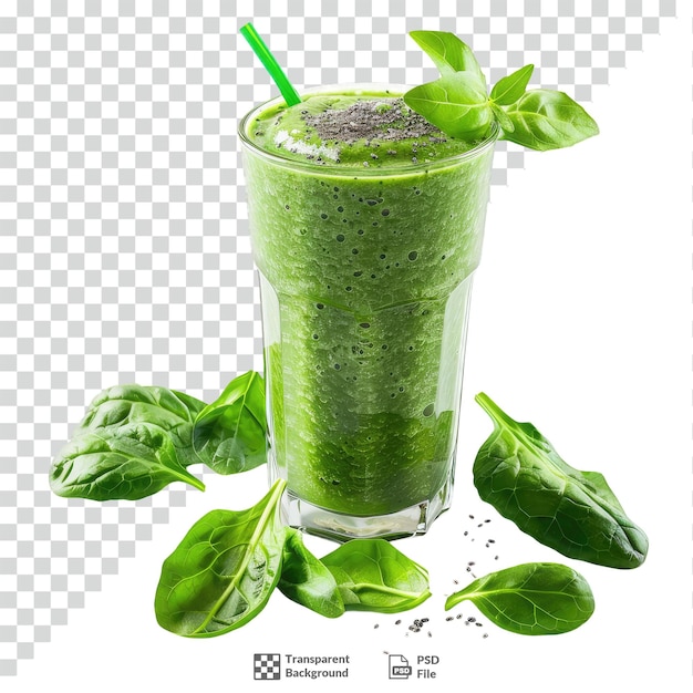 PSD healthy green smoothie transparent background